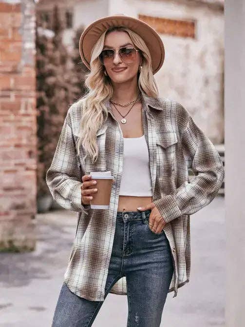 Plaid Button Down Flannel Shirt