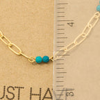 Dainty Chain Link Bead Station Necklace