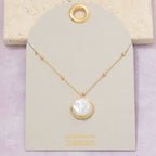 Gold Dipped Pearl Pendant Necklace