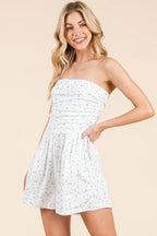 FLORAL PRINTED TUBE ROMPER