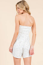 FLORAL PRINTED TUBE ROMPER