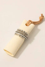 Assorted Metallic Band Rings Set