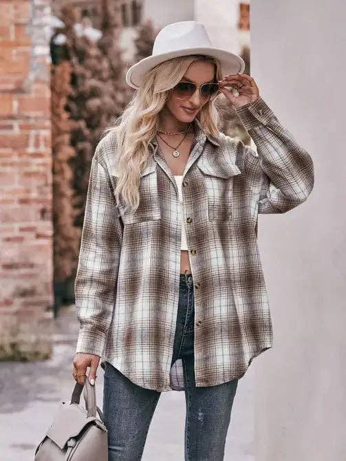 Plaid Button Down Flannel Shirt