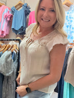 FRONT TIE SHORT SLEEVE TOP