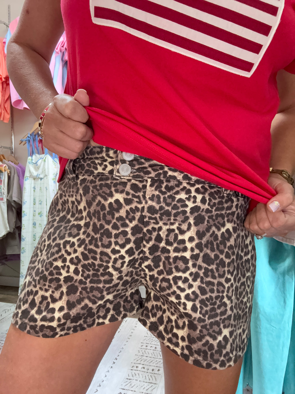 Leopard Print Shorts
