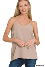ADJUSTABLE STRAP V-NECK CAMI TOP