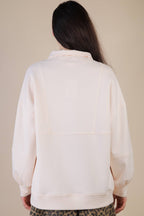 Half Zip UP Oversized Casual Comfy Knit Top