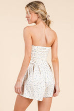 FLORAL PRINTED TUBE ROMPER